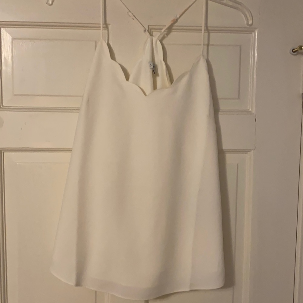 Jcrew factory scalloped cami top NWT
